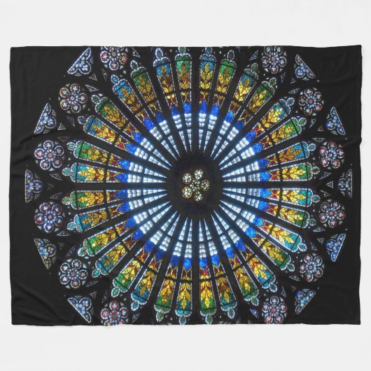 Buntglas-Rosette Kathedrale Fleecedecke (Vorderseite (Horizontal))