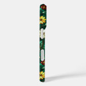 Buntglas rot türkisfarbene Blumen Case-Mate iPhone Hülle (Rückseite / Rechts)
