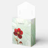 Buntglas-Rote-Blumen-Geschenkbox Geschenkschachtel (Geöffnet)