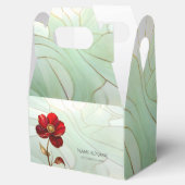 Buntglas-Rote-Blumen-Geschenkbox Geschenkschachtel (Geöffnet)