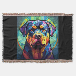 Buntglas Rottweiler Decke