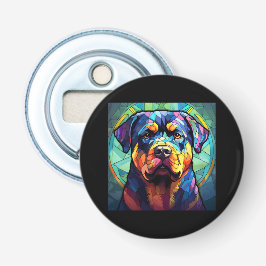 Buntglas Rottweiler Flaschenöffner