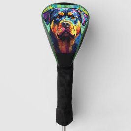 Buntglas Rottweiler Golf Headcover