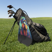 Buntglas Rottweiler  Golfhandtuch (Gras)