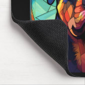 Buntglas-Rottweiler Mousepad (Ecke)