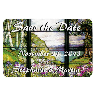 Buntglas Save-the-Date-Magnet Magnet