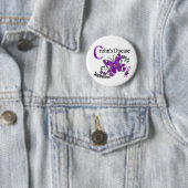 Buntglas-Schmetterling2 Crohns Krankheit Button (Beispiel)
