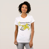 Buntglas-Schmetterling2 Endometriosis T-Shirt (Vorne ganz)