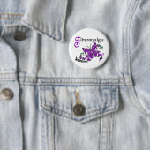 Buntglas-Schmetterling2 Fibromyalgia Button (Beispiel)