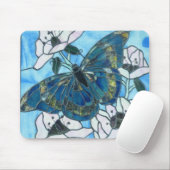 Buntglas-Schmetterling Mousepad (Mit Mouse)