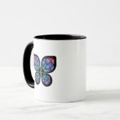 Buntglas-Schmetterling Tasse (Vorderseite Links)