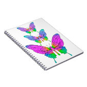 Buntglas-Schmetterlinge Notizbuch Notizblock (Rechte Seite)