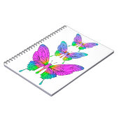 Buntglas-Schmetterlinge Notizbuch Notizblock (Linke Seite)