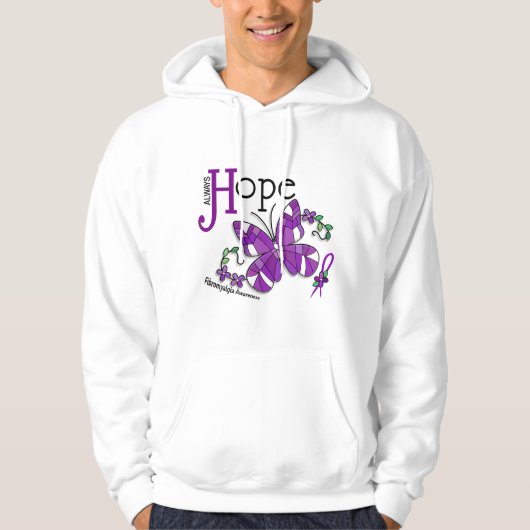 Buntglas-SchmetterlingFibromyalgia Hoodie (Vorderseite)