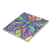 Buntglas-Schmetterlings-Fliese Fliese (Seite)
