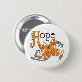 Buntglas-Schmetterlings-multiple Sklerose Button (Vorne & Hinten)