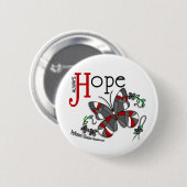 Buntglas-Schmetterlings-Parkinson-Krankheit Button (Vorne & Hinten)