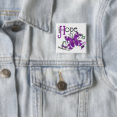 Buntglas-Schmetterlings-zystische Fibrose Button (Beispiel)
