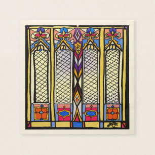 Buntglas-Servietten Serviette