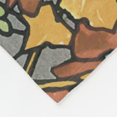 Buntglas-Sonnenaufgang Fleecedecke (Ecke)