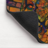 Buntglas-Spirale Mousepad (Ecke)
