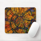 Buntglas-Spirale Mousepad (Mit Mouse)