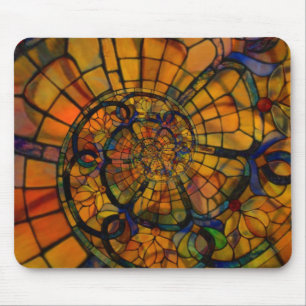 Buntglas-Spirale Mousepad