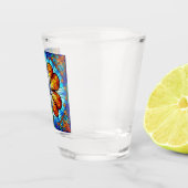Buntglas St. Patrick's Day Irisches Kleeblatt Schnapsglas (Rechts)