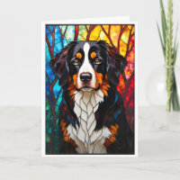 Buntglas-Stil Berner Sennenhund