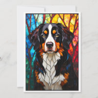Buntglas-Stil Berner Sennenhund