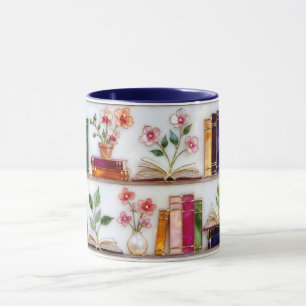 Buntglas-Stil-Blumen- Bücherregal-Tasse Tasse