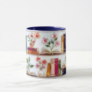 Buntglas-Stil-Blumen- Bücherregal-Tasse Tasse
