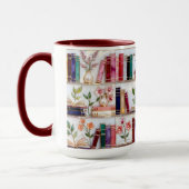 Buntglas-Stil-Blumen- Bücherregal-Tasse Tasse (Links)