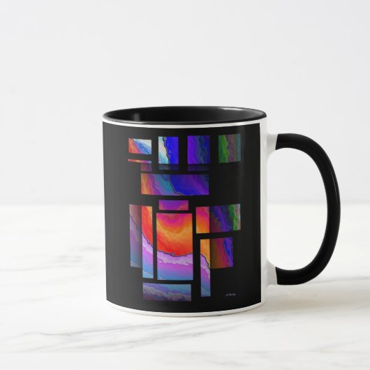 Buntglas Tasse (Rechts)