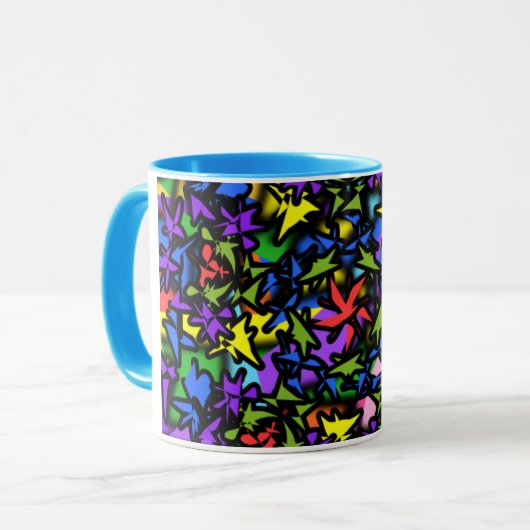 Buntglas Tasse (Vorderseite Links)