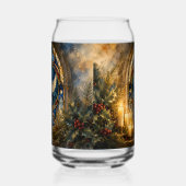 Buntglas-Tauben-Weihnachtsfenster Dosenglas (Links)
