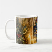 Buntglas-Tauben-Weihnachtsfenster Kaffeetasse (Links)