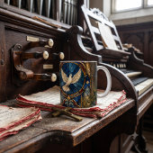 Buntglas-Tauben-Weihnachtsfenster Kaffeetasse