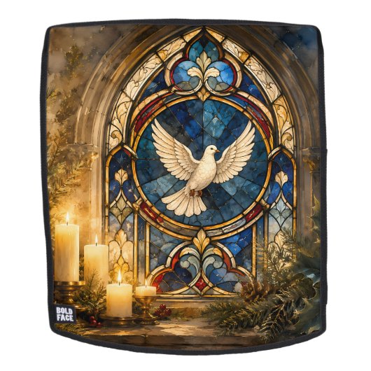 Buntglas-Tauben-Weihnachtsfenster Rucksack (Abnehmbare Front)