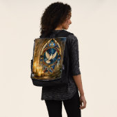 Buntglas-Tauben-Weihnachtsfenster Rucksack (Ausgewaschen)