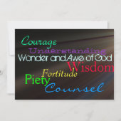 Buntglas-Taufe-Einladung/Mitteilung Einladung (Rückseite)