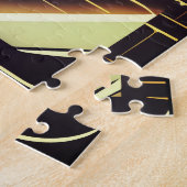 Buntglas-Trauben und Weizen-Illustration Puzzle (Seite)