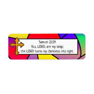 Buntglas und Kreuz religiös   