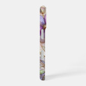 Buntglas-Veilchen-Blume iPhone 16 Hülle (Rechte Seite)