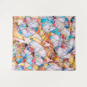 Buntglas-Veilchen Wandteppich (Vorderseite (Horizontal))