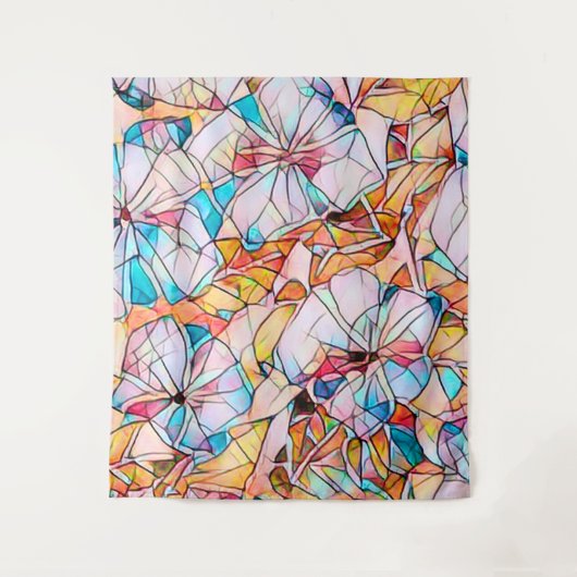 Buntglas-Veilchen Wandteppich (Vorderseite)