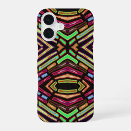 Buntglas-Vibe Farbige Juwelen Muster iPhone 16 Hülle
