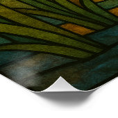Buntglas-Waldschnatter Poster (Ecke)