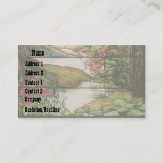 Buntglas-Wasser-Garten-Visitenkarte Visitenkarte