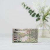 Buntglas-Wasser-Garten-Visitenkarte Visitenkarte (Stehend Vorderseite)